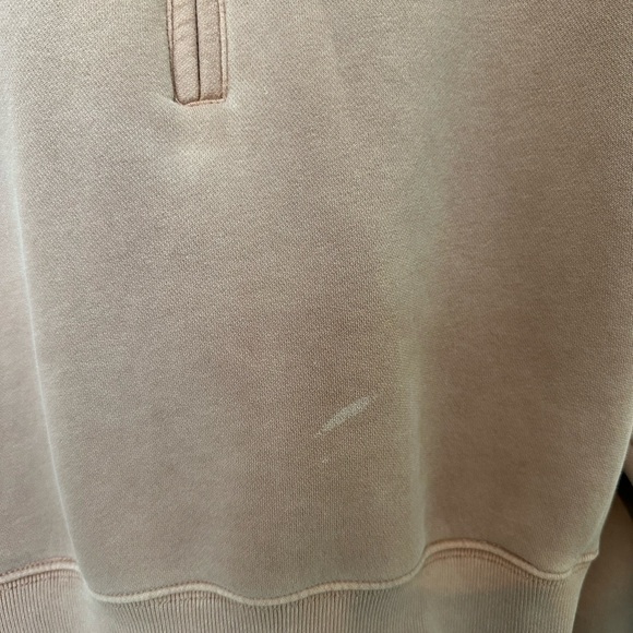 Abercrombie Half Zip Sweatshirt Light Pink/Brown - Picture 5 of 5